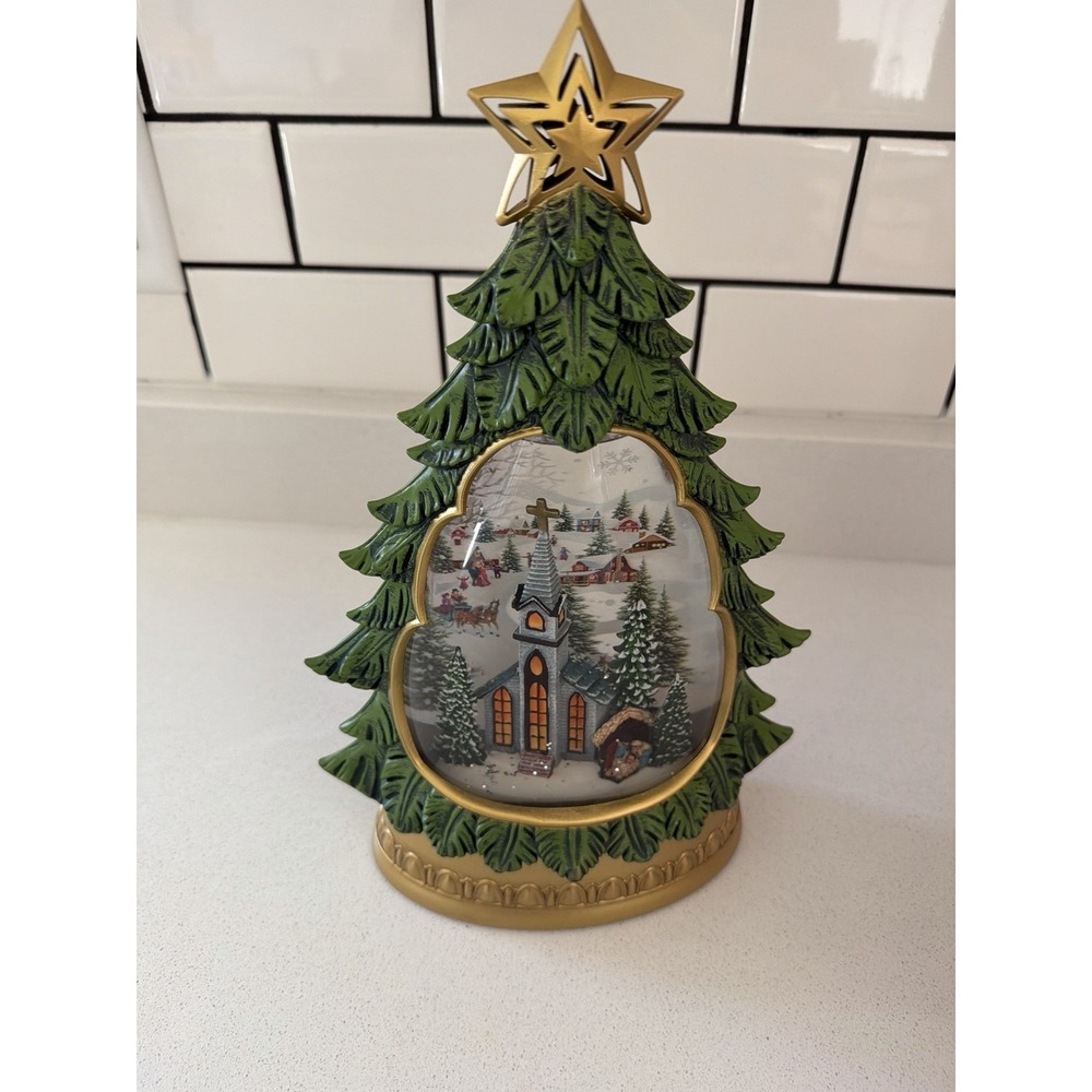 Holiday Traditions Illuminated Glitter Tree QVC Valerie Parr Hill Church NIB